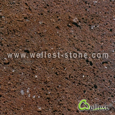 V406 Brown Color Volcanic Lava Stone with Natural Finish