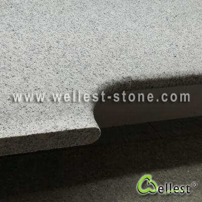 G603 Luner Pearl Salt and Pepper Grey Granite L Shape Flamed Finish Swimming Pool Copping Tile with