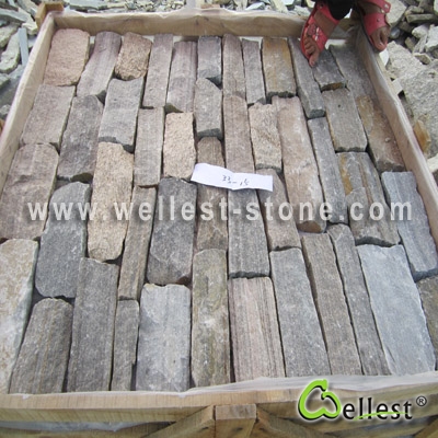 LL-323 Mixed Color Loose Stone for Wall Cladding (Small Strip Type)
