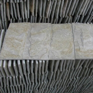 Q309 Tropical Beige Quartzite Mushroom Tile