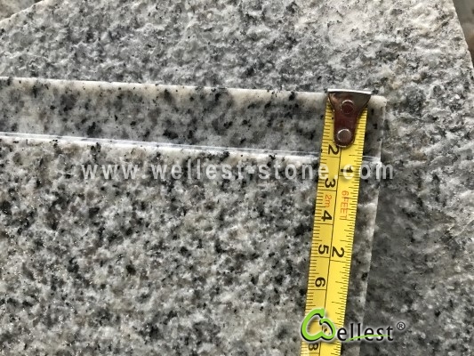 G603 Lunar Pearl Light Grey Granite Bush Hammered Finish Wall Tile with Grooved 4