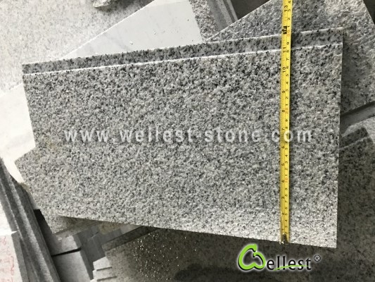 G603 Lunar Pearl Light Grey Granite Bush Hammered Finish Wall Tile with Grooved