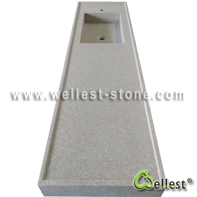 Artificial stone light solid integrated sink