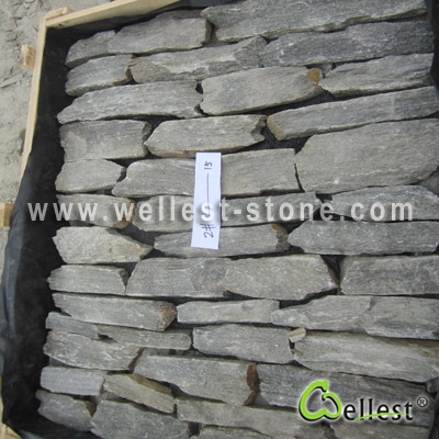 LL-307 Green Loose Stone for Wall Cladding (Small Strip Type)