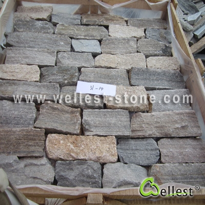 LL-323 Mixed Color Loose Stone for Wall Cladding (Big Strip Type)