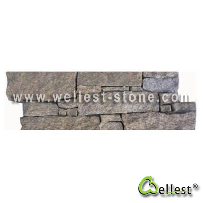 Q026 Iron Rusty Quartzite Cement Base Ledge Stone