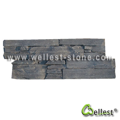 S018 Black Slate Cement Base Ledge Stone