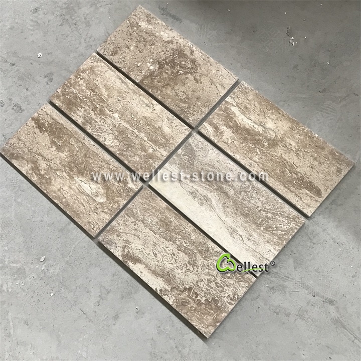 T101 Coffee BrownTravertine Honed Finish Tile 3