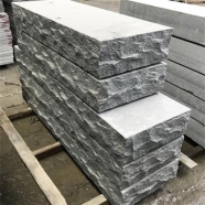 G654 Flamed Granite Rock Face Solid Stone Block Step