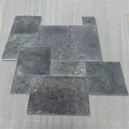 L626  Vogue Black Limestone French Pattern Paver Honed and Tumebled Finish