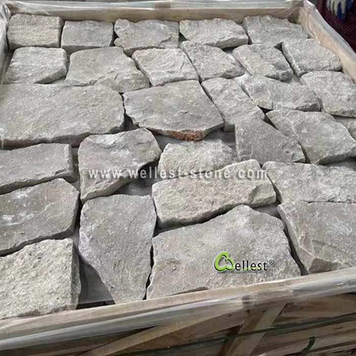 Blue grey limestone random loose wall stone