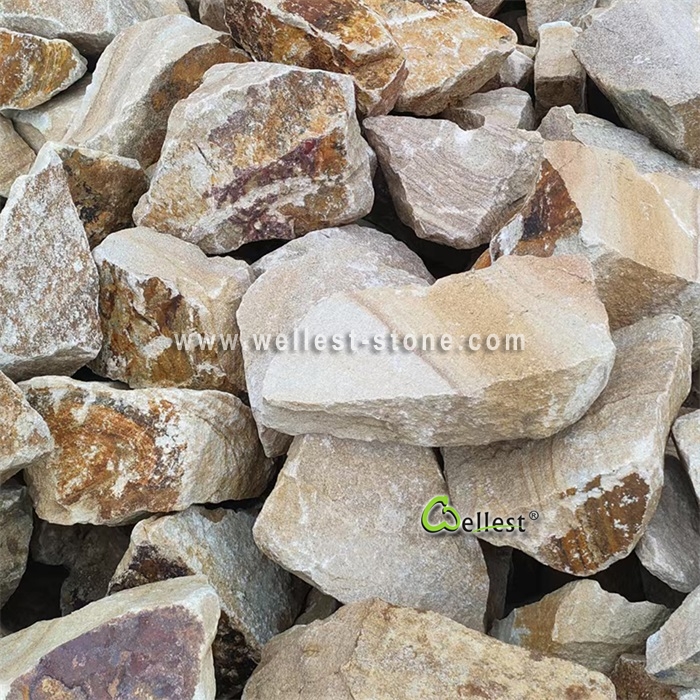 Brown sandstone random loose wall stone