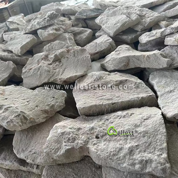 Grey blue limestone random loose wall stone