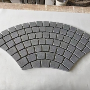 G654 Dark grey Granite meshed flamed paver