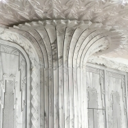 White marble column skin