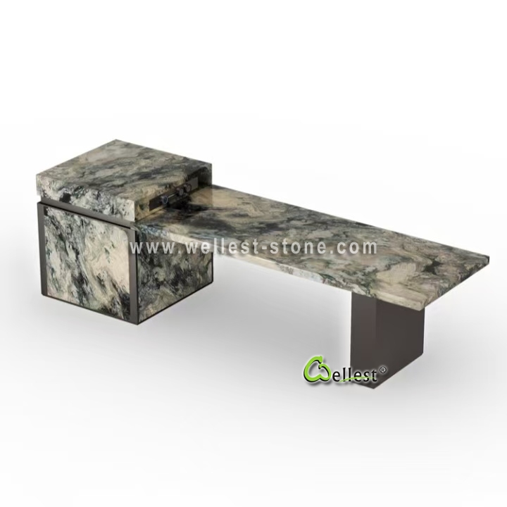 Luxury Natural Stone Kitchen Island – A Unique Statement of Natural Beauty