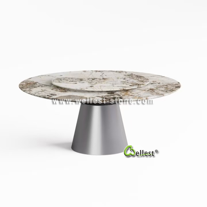 Custom Round Marble Dining Table | High-End Natural Stone Furniture Manufacturer