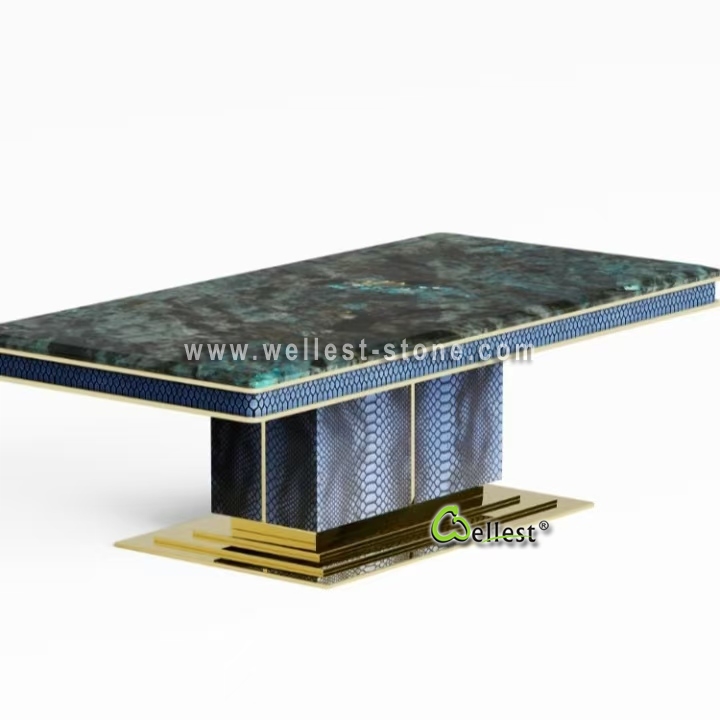 Modern Luxury Natural Stone Coffee Table | Handmade Marble Furniture for Designer Interiors
