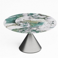 Designer Luxury Marble Round Dining Table Natural Stone Tabletop for Villa Interior Project