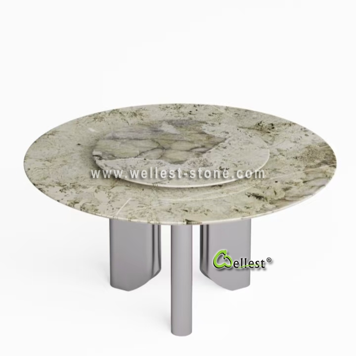Luxury Natural Stone Furniture Round Dining Table Factory Direct Manufacturer Custom Design