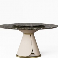 Designer Luxury Marble Round Dining Table Natural Stone Furniture for High End Interior Decoration