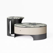 Modern Luxury Natural Stone Center Table Custom Marble Coffee Table for Villa Hotel Interior Decorat